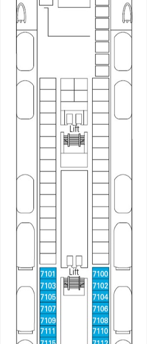 immagine del ponte Scarlatti della nave msc lirica